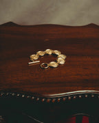 -SPECIAL- “Christian Dior” 80’s Interlocked monogram gold medallion bracelet