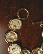 -SPECIAL- “Christian Dior” 80’s Interlocked monogram gold medallion bracelet