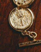 -SPECIAL- “Christian Dior” 80’s Interlocked monogram gold medallion bracelet