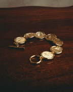 -SPECIAL- “Christian Dior” 80’s Interlocked monogram gold medallion bracelet