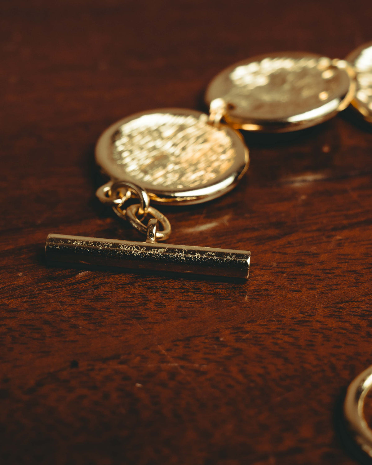 -SPECIAL- “Christian Dior” 80’s Interlocked monogram gold medallion bracelet