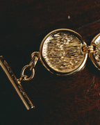 -SPECIAL- “Christian Dior” 80’s Interlocked monogram gold medallion bracelet