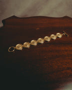 -SPECIAL- “Christian Dior” 80’s Interlocked monogram gold medallion bracelet