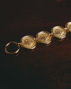 -SPECIAL- “Christian Dior” 80’s Interlocked monogram gold medallion bracelet