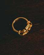-SPECIAL- “DIOR” 20’s Cd navy sculptural gold tone link ring