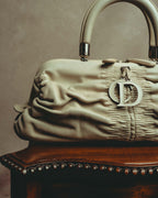 -SPECIAL- “Christian Dior” 00’s-10’s Karenina ruched leather top handle bag
