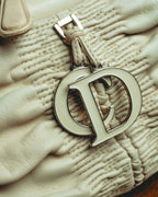 -SPECIAL- “Christian Dior” 00’s-10’s Karenina ruched leather top handle bag