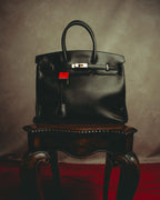 -SPECIAL- “Pierre Cardin” 90’s-00’s Belted flap leather top handle bag