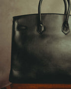 -SPECIAL- “Pierre Cardin” 90’s-00’s Belted flap leather top handle bag