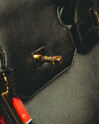 -SPECIAL- “Pierre Cardin” 90’s-00’s Belted flap leather top handle bag