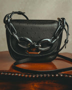-SPECIAL- “RED VALENTINO” 20’s Minimaxi chain textured leather crossbody bag