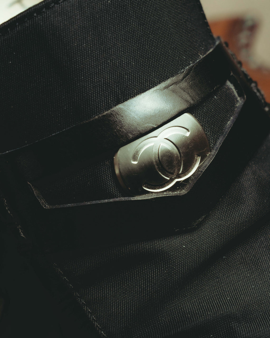 -SPECIAL- “CHANEL” 90’s-00’s Square toe CC logo leather heeled loafers