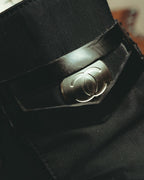 -SPECIAL- “CHANEL” 90’s-00’s Square toe CC logo leather heeled loafers