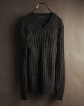 "DOLCE & GABBANA" 00's-10's Textured ribbed v-neck sweater