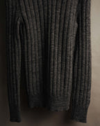 "DOLCE & GABBANA" 00's-10's Textured ribbed v-neck sweater