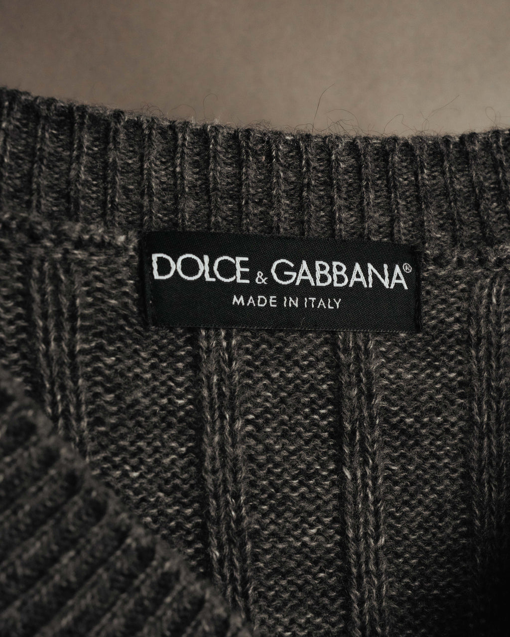 "DOLCE & GABBANA" 00's-10's Textured ribbed v-neck sweater