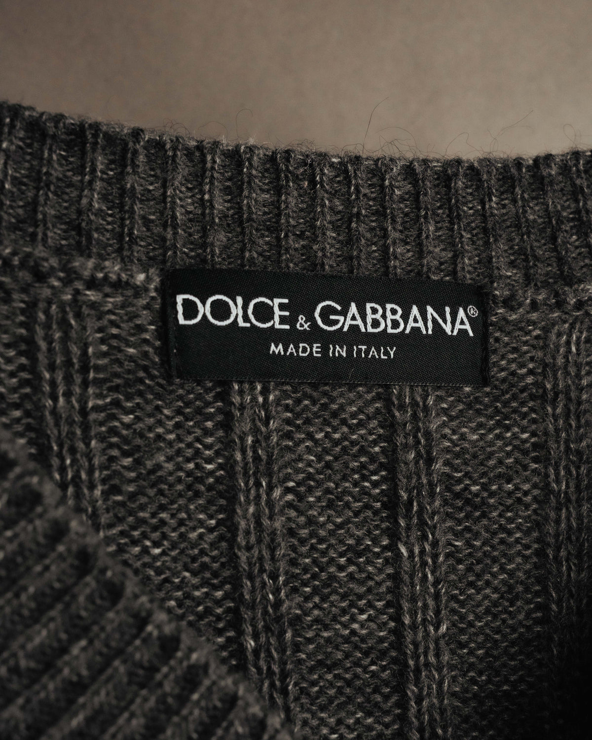 "DOLCE & GABBANA" 00's-10's Textured ribbed v-neck sweater