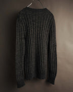 "DOLCE & GABBANA" 00's-10's Textured ribbed v-neck sweater