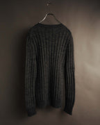 "DOLCE & GABBANA" 00's-10's Textured ribbed v-neck sweater