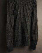 "DOLCE & GABBANA" 00's-10's Textured ribbed v-neck sweater