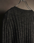 "DOLCE & GABBANA" 00's-10's Textured ribbed v-neck sweater