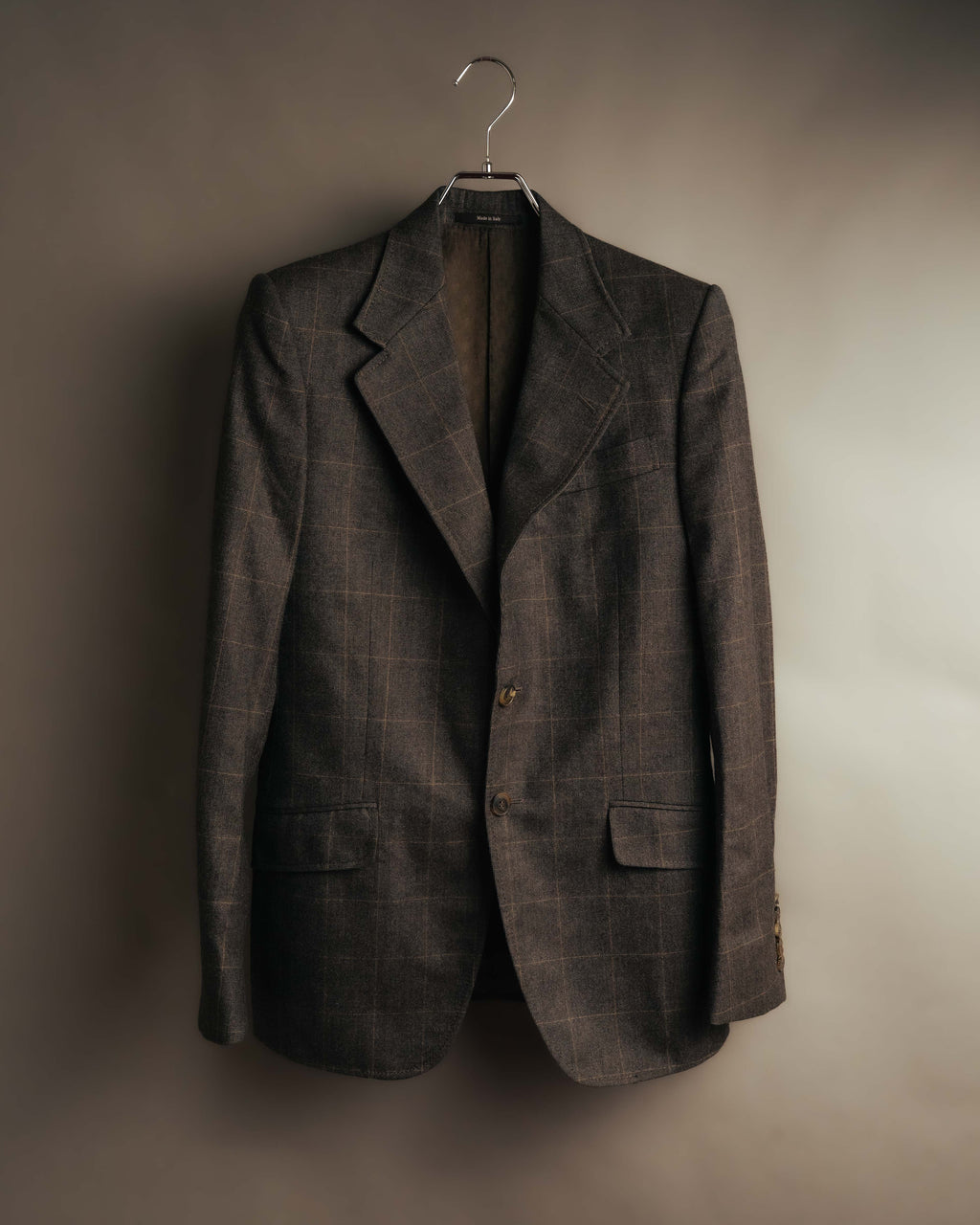 "GUCCI" 90's-00's Windowpane wool blazer