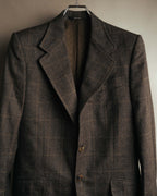 "GUCCI" 90's-00's Windowpane wool blazer