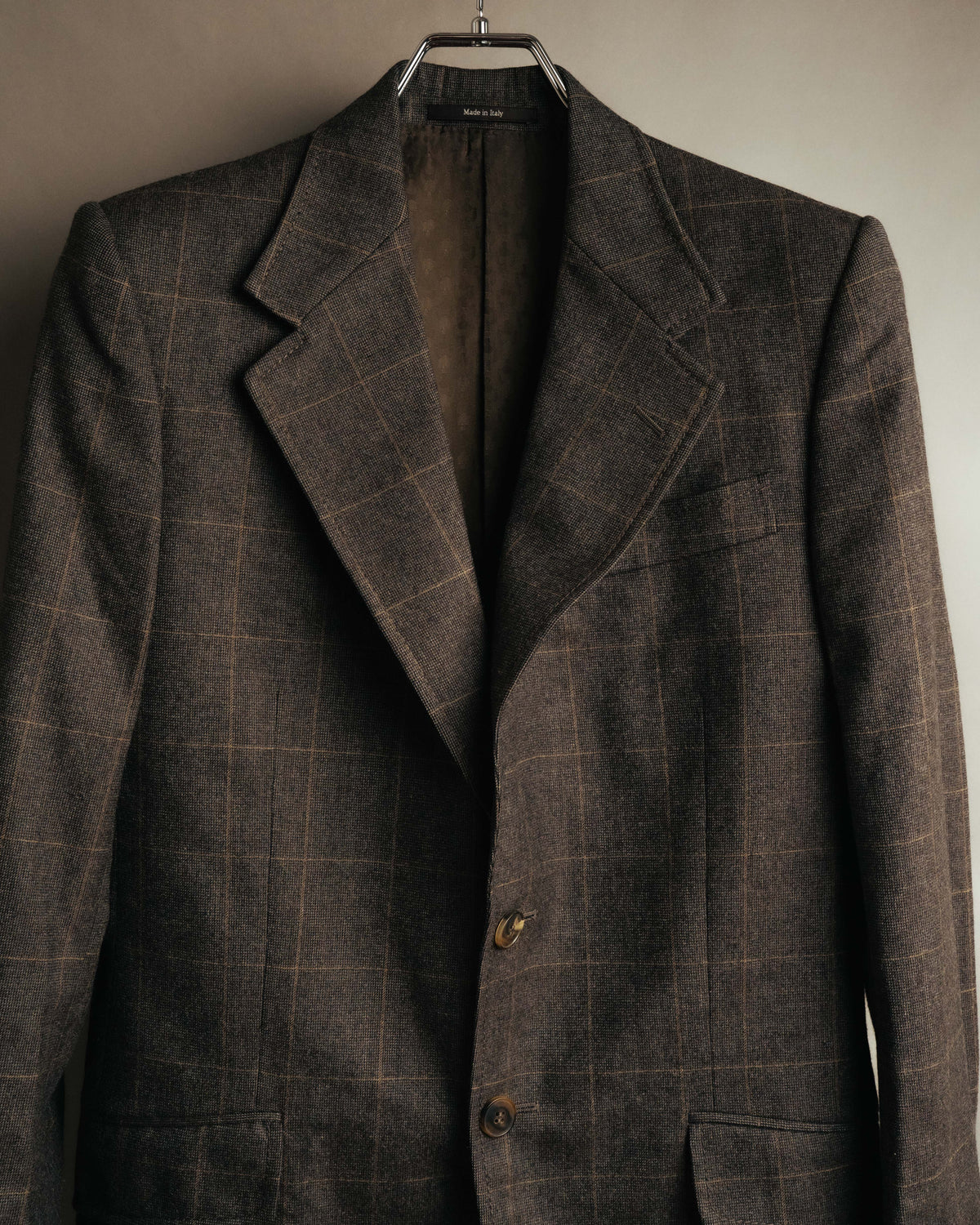"GUCCI" 90's-00's Windowpane wool blazer