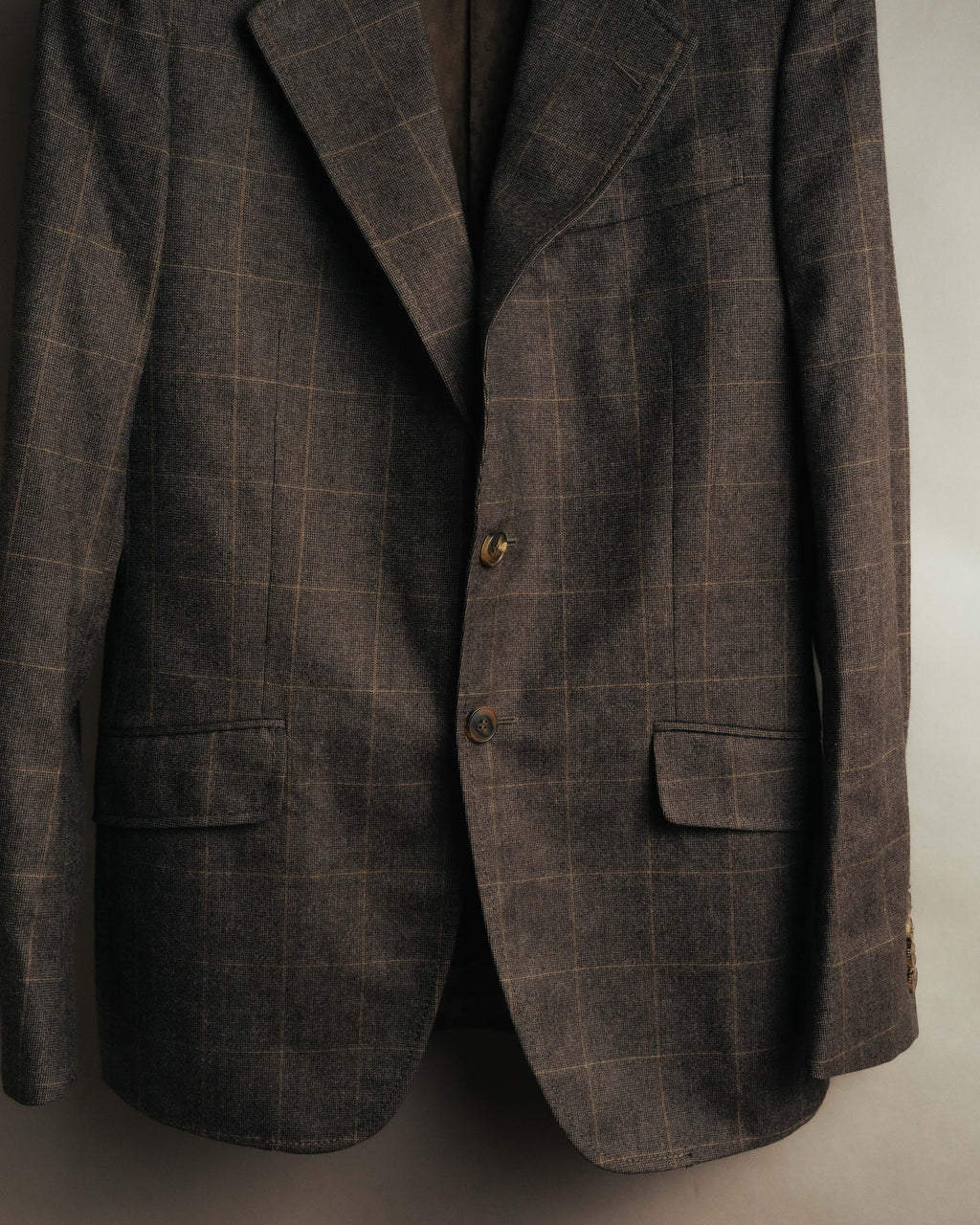 "GUCCI" 90's-00's Windowpane wool blazer