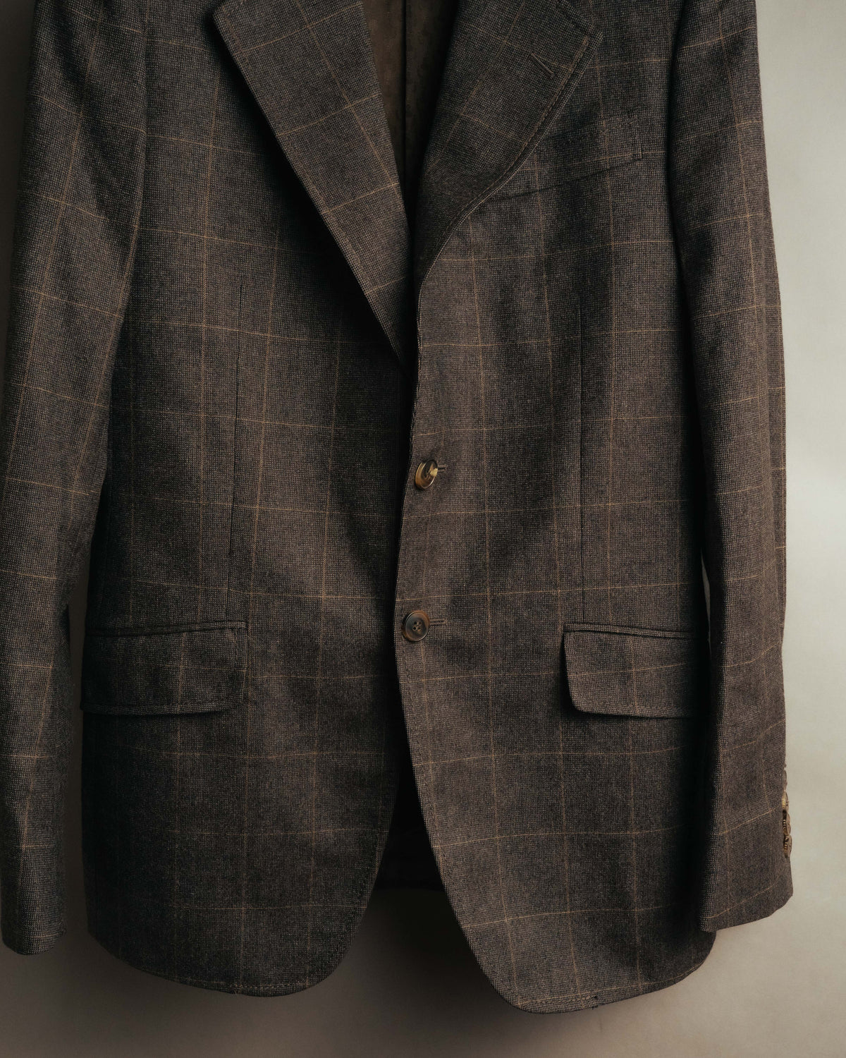 "GUCCI" 90's-00's Windowpane wool blazer