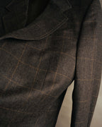 "GUCCI" 90's-00's Windowpane wool blazer