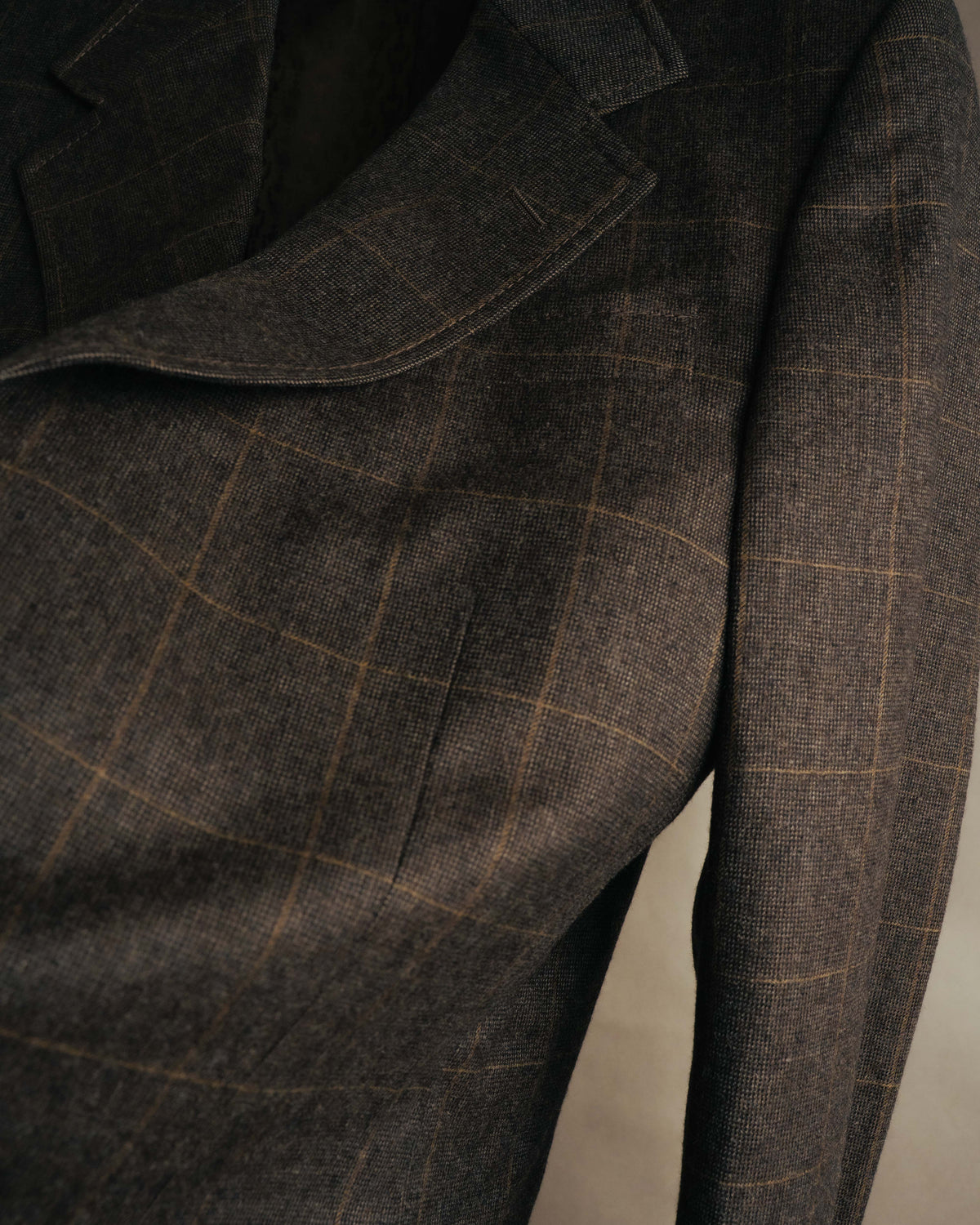 "GUCCI" 90's-00's Windowpane wool blazer
