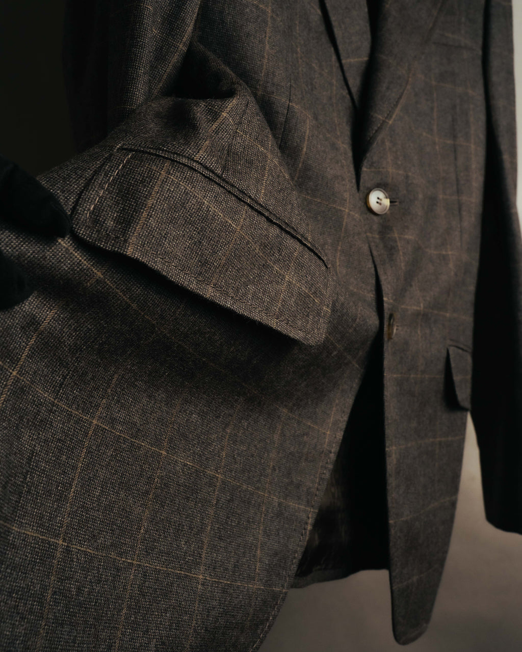 "GUCCI" 90's-00's Windowpane wool blazer