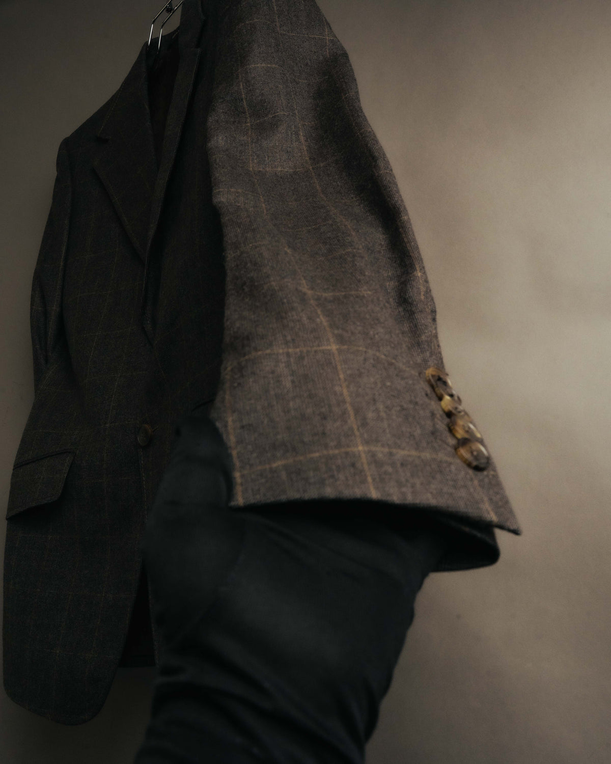 "GUCCI" 90's-00's Windowpane wool blazer