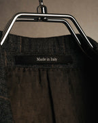 "GUCCI" 90's-00's Windowpane wool blazer
