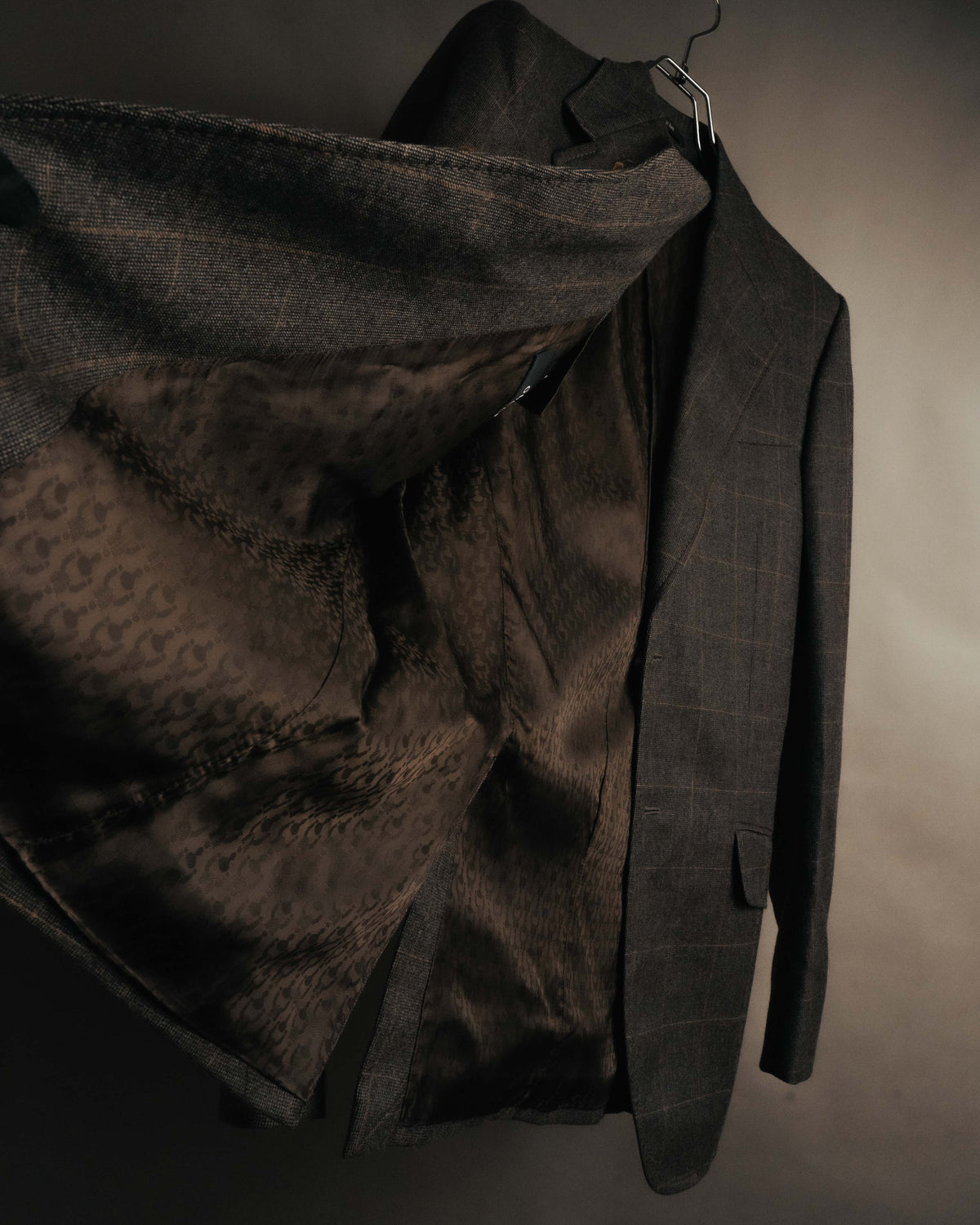 "GUCCI" 90's-00's Windowpane wool blazer