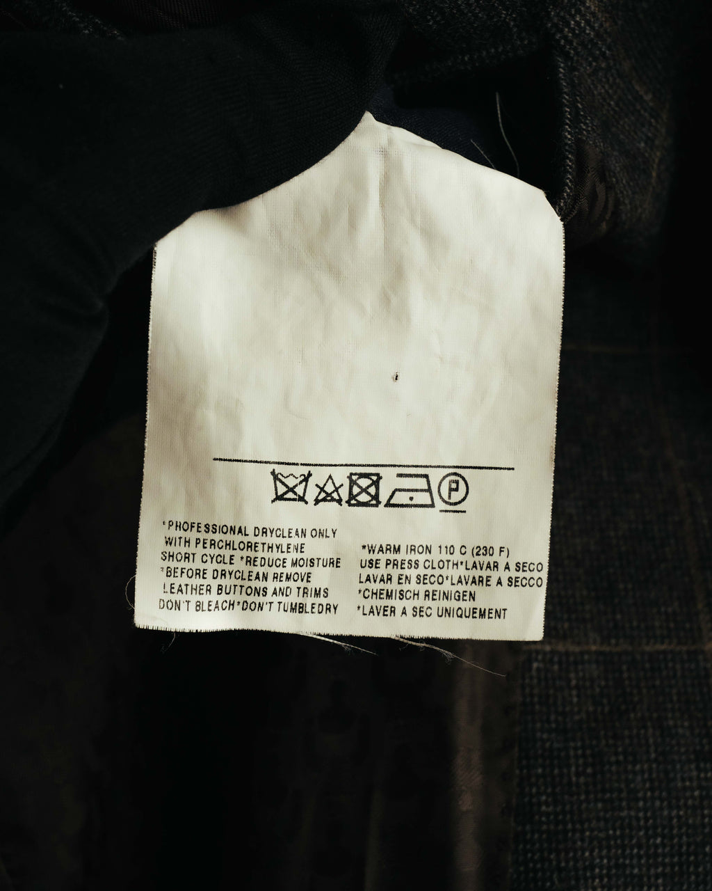"GUCCI" 90's-00's Windowpane wool blazer