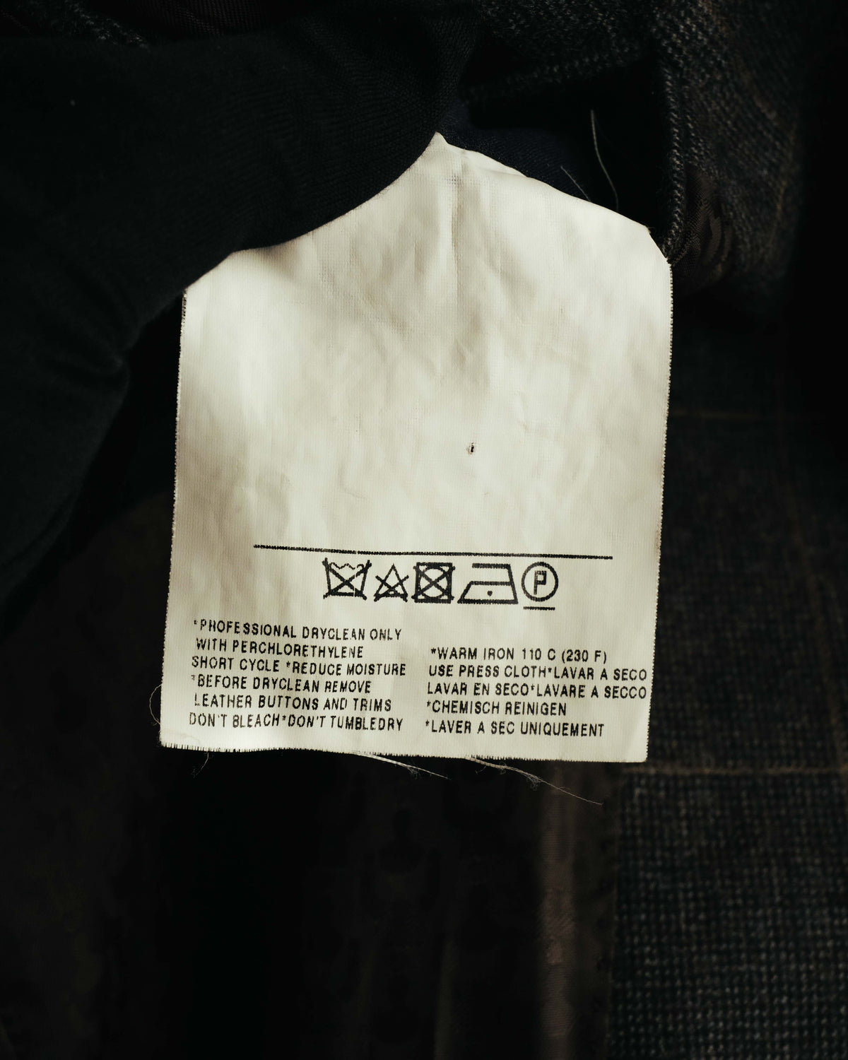 "GUCCI" 90's-00's Windowpane wool blazer