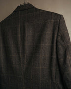 "GUCCI" 90's-00's Windowpane wool blazer