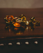 -SPECIAL- "Yves Saint Laurent" 80's-90's Vintage architectural poured glass and pearl drop earrings
