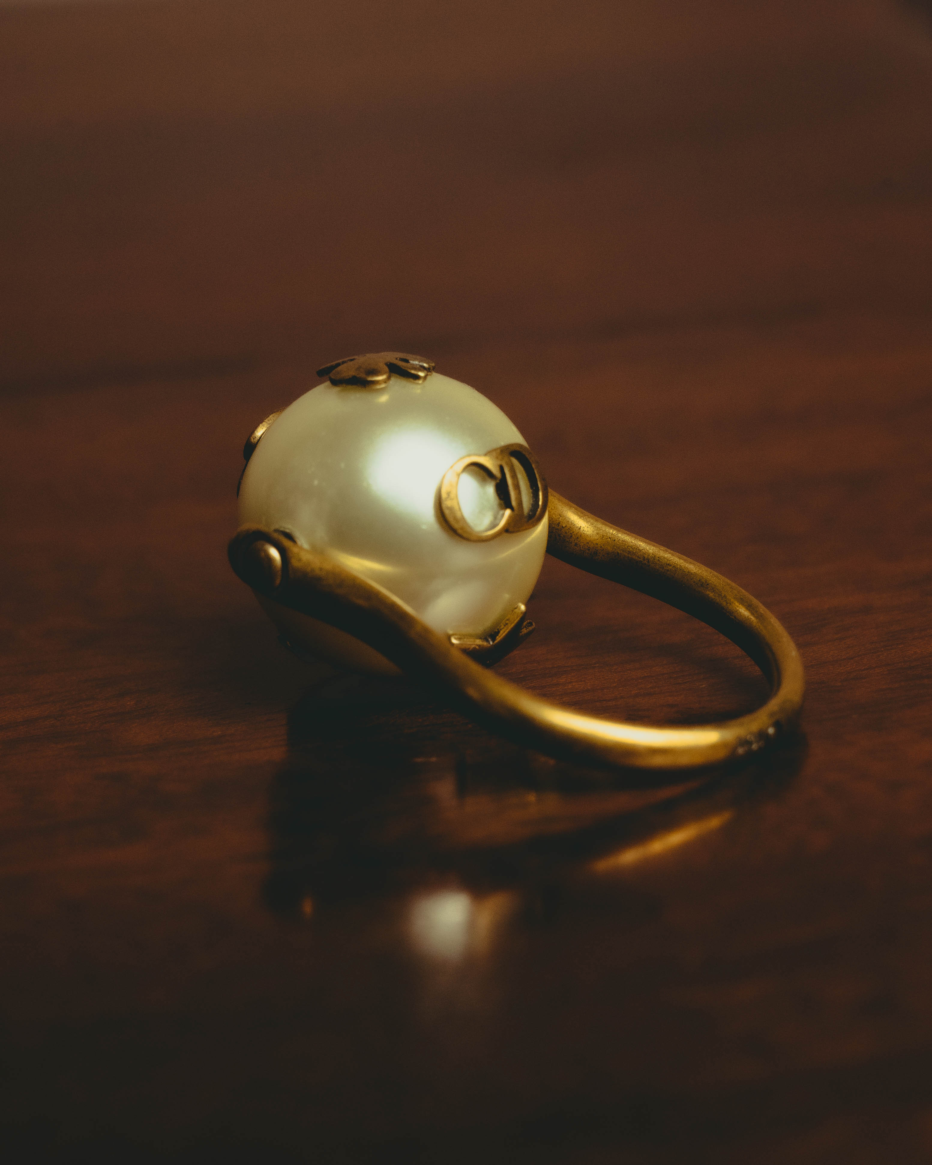 -SPECIAL- “Christian Dior” 2017-18 AW J’Adior pearl ball ring