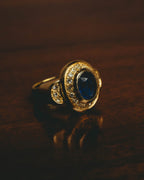 -SPECIAL- “Christian Dior” 60’s-70’s Blue cabochon cocktail ring
