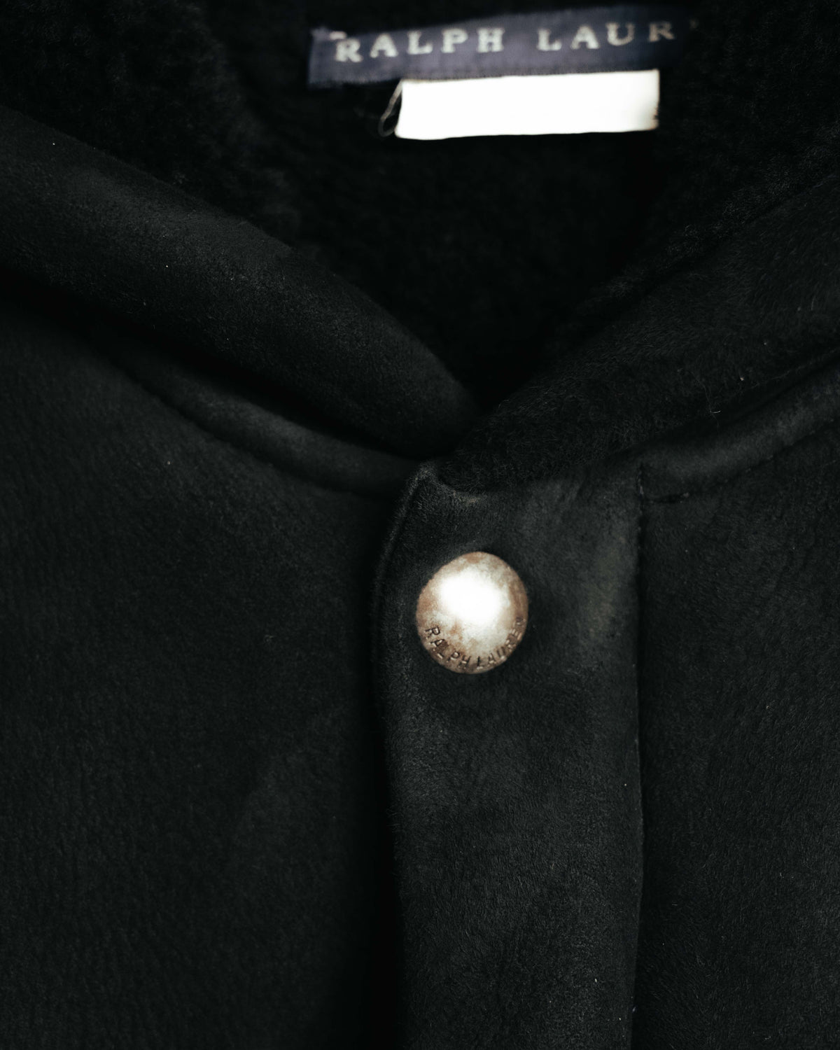 "Ralph Lauren" 00's-10's Long hooded shearling coat