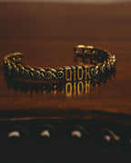 -SPECIAL- “Christian Dior” 70’s–80’s multicolor cabochon Dior logo link bracelet
