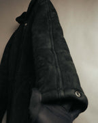 "Ralph Lauren" 00's-10's Long hooded shearling coat