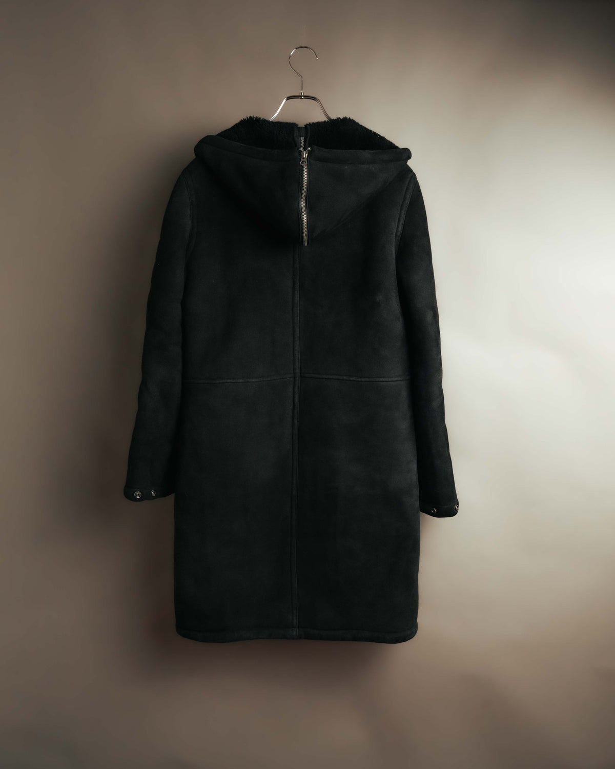 "Ralph Lauren" 00's-10's Long hooded shearling coat