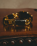 -SPECIAL- “LOEWE” 80’s-90’s rectangular anagram bangle bracelet watch