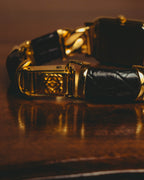 -SPECIAL- “LOEWE” 80’s-90’s rectangular anagram bangle bracelet watch