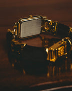 -SPECIAL- “LOEWE” 80’s-90’s rectangular anagram bangle bracelet watch