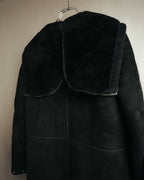 "Ralph Lauren" 00's-10's Long hooded shearling coat
